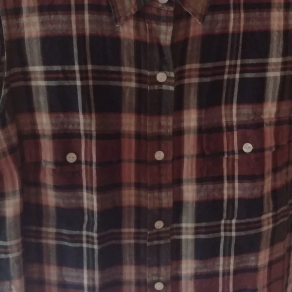 Ralph Lauren Sleeveless Symmetrically Aligned Plaid Button-down Top - Large - Picture 4 of 4